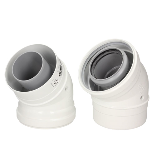 Ideal 45° Flue Elbow (Pair) 203131